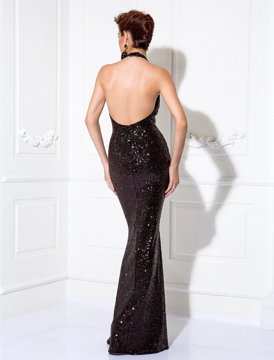 Meerjungfrau/Trompete Glitzer Partykleid Ärmellos Pailletten